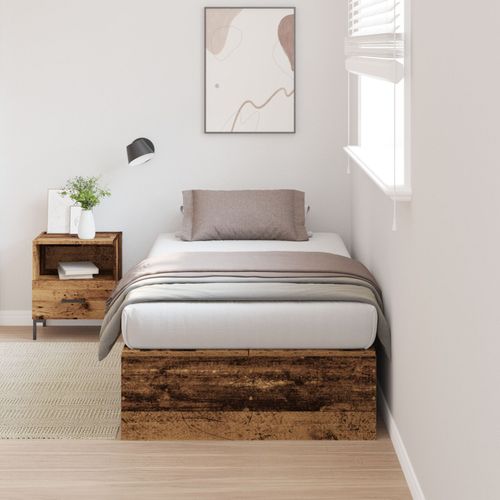 Cadre De Lit De Rangement Vidaxl Bois Ancien 80x200 Cm