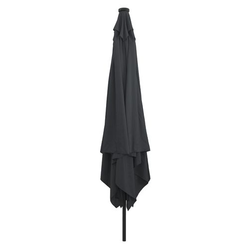 Parasol Carré De Jardin Vidaxl Avec Lumières Led 295x245 Cm En Anthracite