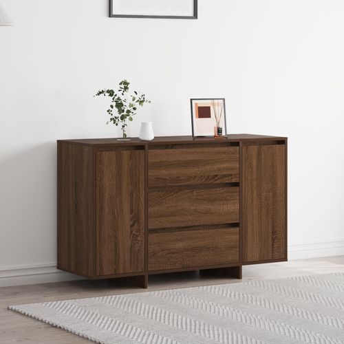 Buffet Vidaxl Chêne Marron Bois D'ingénierie Buffet Rectangulaire