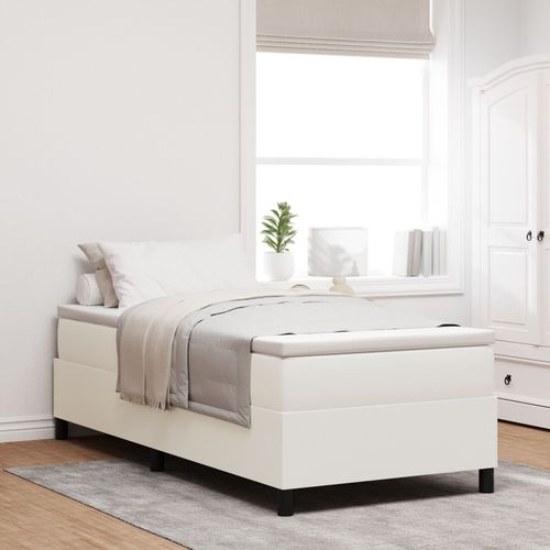 Lit Box Spring Vidaxl Crème 100x200 Cm Tissu Côtelé