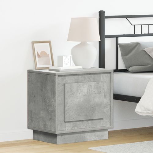 Tables De Chevet Vidaxl Gris Béton Bois D'ingénierie 44 X 34.5 X 45 Cm