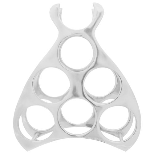 Support à vin vidaXL Argent 32x14x37,5 cm Aluminium