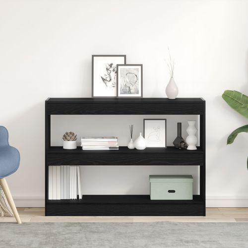 Bibliothèque / Cloison Vidaxl Noir Chêne 100x30x72 Cm Bois D'ingénierie