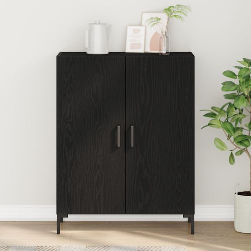 Buffet Vidaxl Noir Chêne 69,5x34x90 Cm Bois Reconstitué