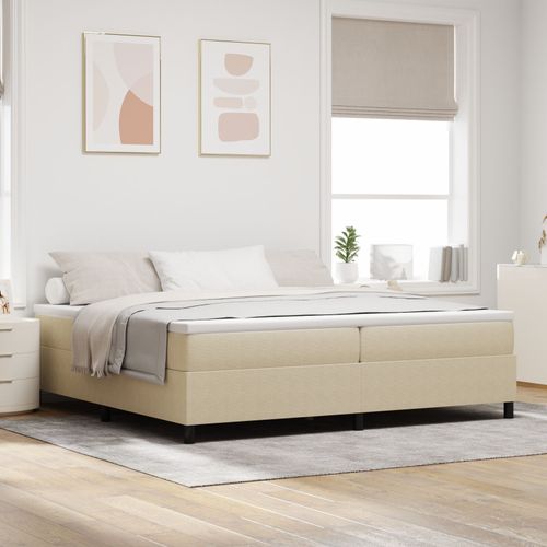 Lit À Ressorts Vidaxl Vert Clair Gris 200x200 Cm Tissu En Velours Côtelé