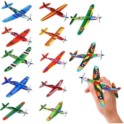 Lot De 12 Planeurs Pour Enfants, Planeur Polystyrene, Avions, Voler
