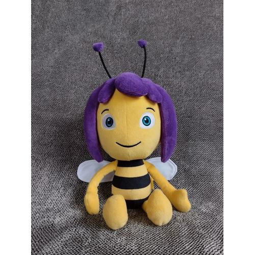 P2/Peluche Abeille Violette - Maya L'abeille - Doudou Insecte Jaune