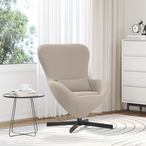 Fauteuil ?Uf Vidaxl En Tissu Bouclé Gris Clair