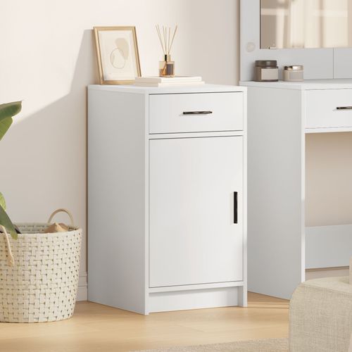 Buffet Vidaxl Blanc 40x41x75 Cm En Bois D'ingénierie