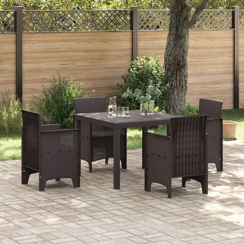 Table D'extérieur Vidaxl Marron Polypropylène Carré 1 M Léger