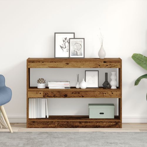 Bibliothèque/Paravent vidaXL en bois vieilli, 100x30x72 cm, Fabriqué en bois reconstitué