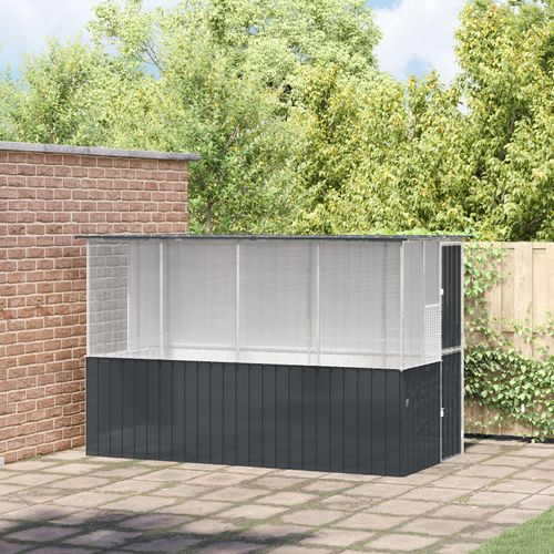 Cage À Oiseaux Vidaxl Anthracite 215x78x200 Cm Acier Galvanisé