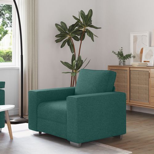 Fauteuil Vidaxl Vert Foncé 59 Cm En Tissu