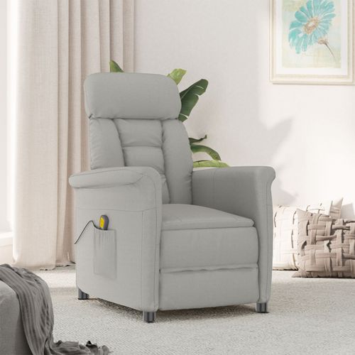 Fauteuil De Massage Vidaxl En Microfibre Gris Clair