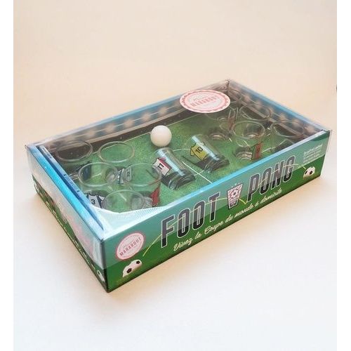 Foot Pong - Avec 12 Verres À Shot, Une Mini Balle Et Un Livre De Culture Foot