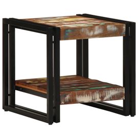 Table Basse Vidaxl Multicolore 40x50x38 Cm En Bois Massif Récupéré