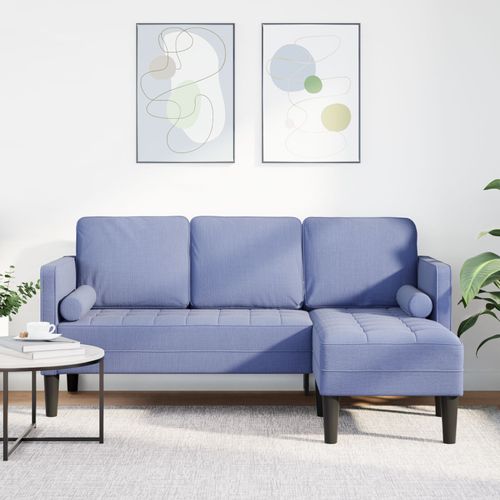Sofa En L 3 Places Vidaxl En Jean Bleu 160 Cm En Tissu
