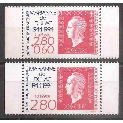 2863 Et 2864 (1994) Journée Du Timbre Marianne De Dulac N** (Cote 5,4e) (9433)