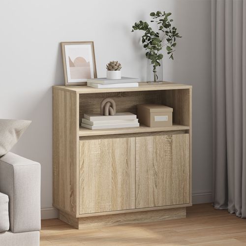 Vidaxl Buffets Et Vaisseliers Chêne Sonoma Panneau De Particules Moyen