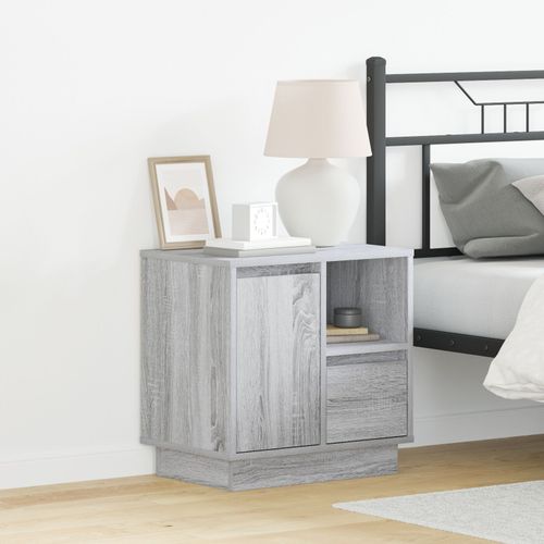 Vidaxl Gris Sonoma Bois D'ingénierie Petit Table De Chevet
