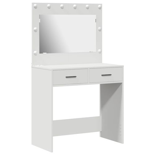 Coiffeuse Vidaxl Avec Éclairage Led Blanc 78,5x41x135 Cm