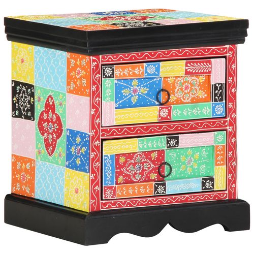 Armoire De Chevet Vidaxl 2 Pcs Multicolore 40x35x45 Cm En Bois Reconstitué