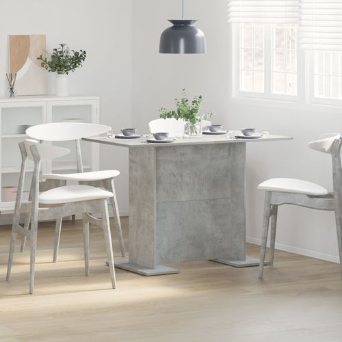 Table De Salle À Manger Vidaxl En Béton Gris 110x60x75 Cm En Bois D'ingénierie