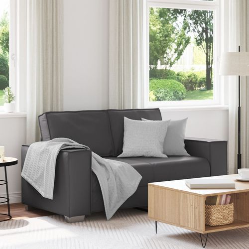 Canapé Loveseat Vidaxl Gris 120 Cm En Simili Cuir