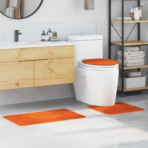Set de 3 Tapis de Bain vidaXL Orange en Polypropylène Antidérapants