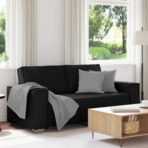 Canapé Loveseat Vidaxl Noir 140 Cm En Simili Cuir