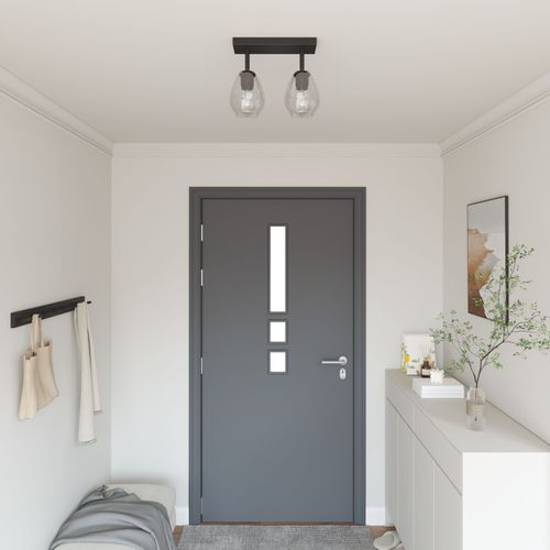 Luminaires Vidaxl Avec Abat-Jour En Verre Adjustable Anthracite E27
