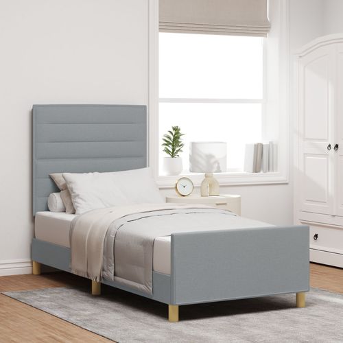 Vidaxl Cadre De Lit Gris Clair 80x200 Cm En Tissu
