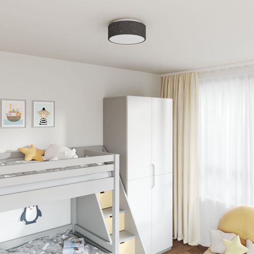 Luminaires Vidaxl Avec Abat-Jour Étoilé Noir Ø 30 Cm Tissu E27