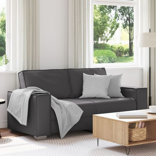 Canapé Loveseater Vidaxl Gris 140 Cm En Simili Cuir