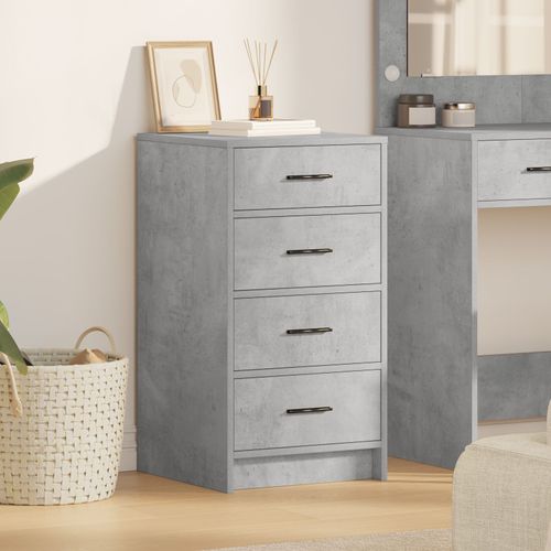 Buffet Vidaxl Gris Béton 40x41x75 Cm Bois D'ingénierie