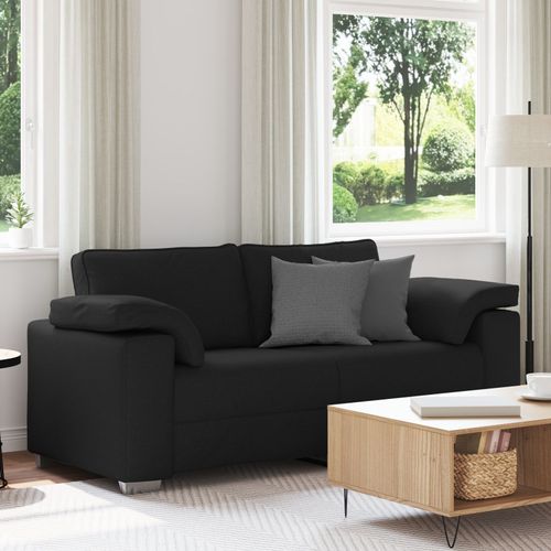 Canapé Loveseat Vidaxl Noir 140 Cm En Tissu