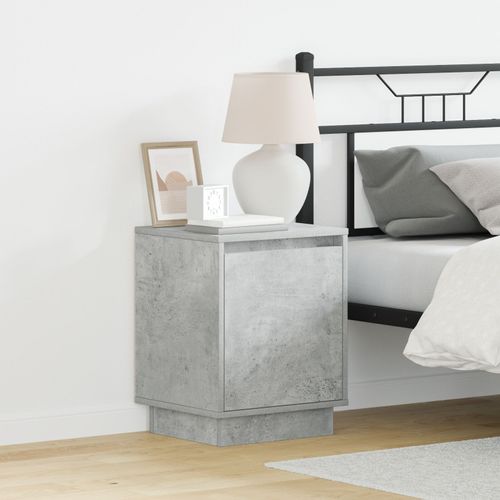 Tables De Chevet Vidaxl Set De 2 Gris Béton Bois D'ingénierie