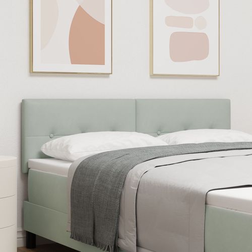 Tête De Lit Vidaxl Capitonnée En Velours Gris Clair De 160 Cm