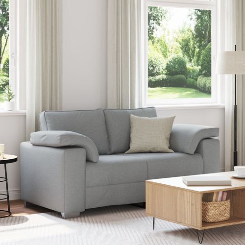 Canapé Loveseat Vidaxl Gris Clair 120 Cm En Tissu