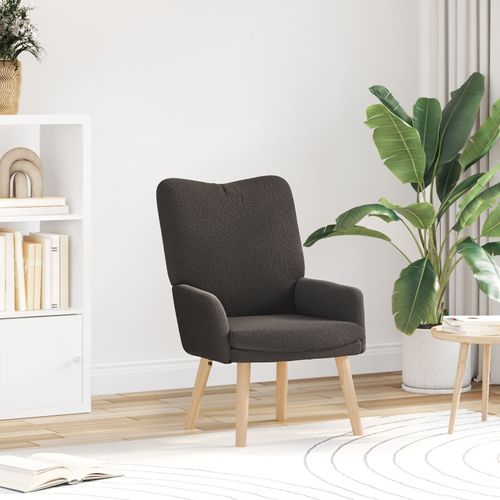 Chaise Relaxante Vidaxl Gris Foncé Tissu En Laine Bouclée