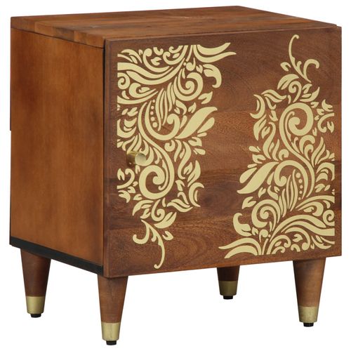 Tables De Chevet Vidaxl Marron Miel Bois Massif Moyen