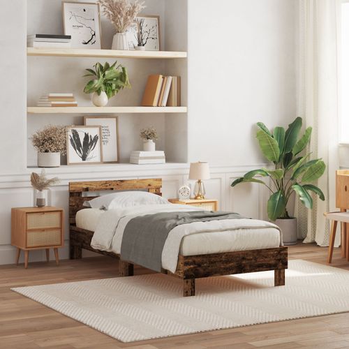 Cadre De Lit Vidaxl Bois Ancien Bois Massif 100 X 200 Cm Durable