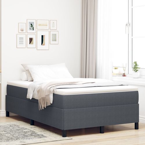 Vidaxl Cadre De Lit Gris Foncé 120x200 Cm En Tissu Corde