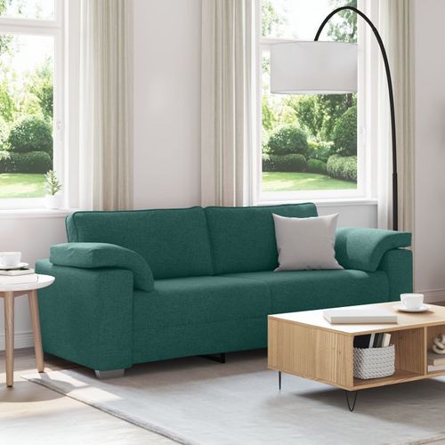 Canapé 3 Places Vidaxl Vert Foncé 178 Cm En Tissu