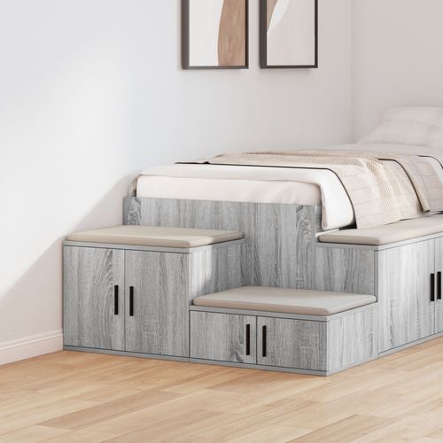 Armoire De Rangement Vidaxl Gris Sonoma 103x41x40 Cm En Bois Aggloméré