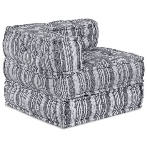 Pouf Modulable Pour 4 Personnes Qui Se Convertit, En Tissu Gris Clair