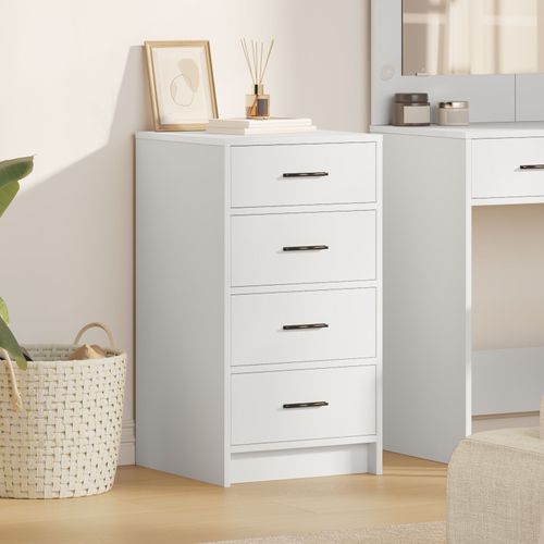 Buffet Vidaxl Blanc 40x41x75 Cm En Bois D'ingénierie