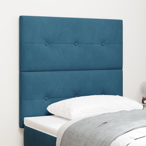 Tête De Lit Led Vidaxl Bleu Foncé 90 Cm En Velours