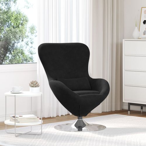 Chaise Oeuf Vidaxl En Velours Noir