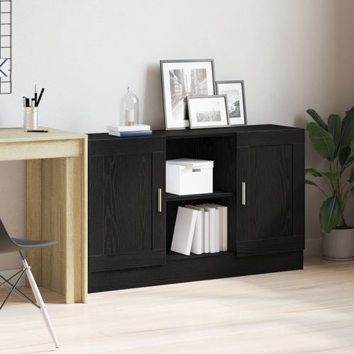 Buffet Vidaxl En Chêne Noir 120x30,5x70 Cm En Bois D'ingénierie